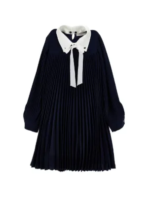 Monnalisa ピーターパンカラー ワンピース | ブルー | FARFETCH JP
