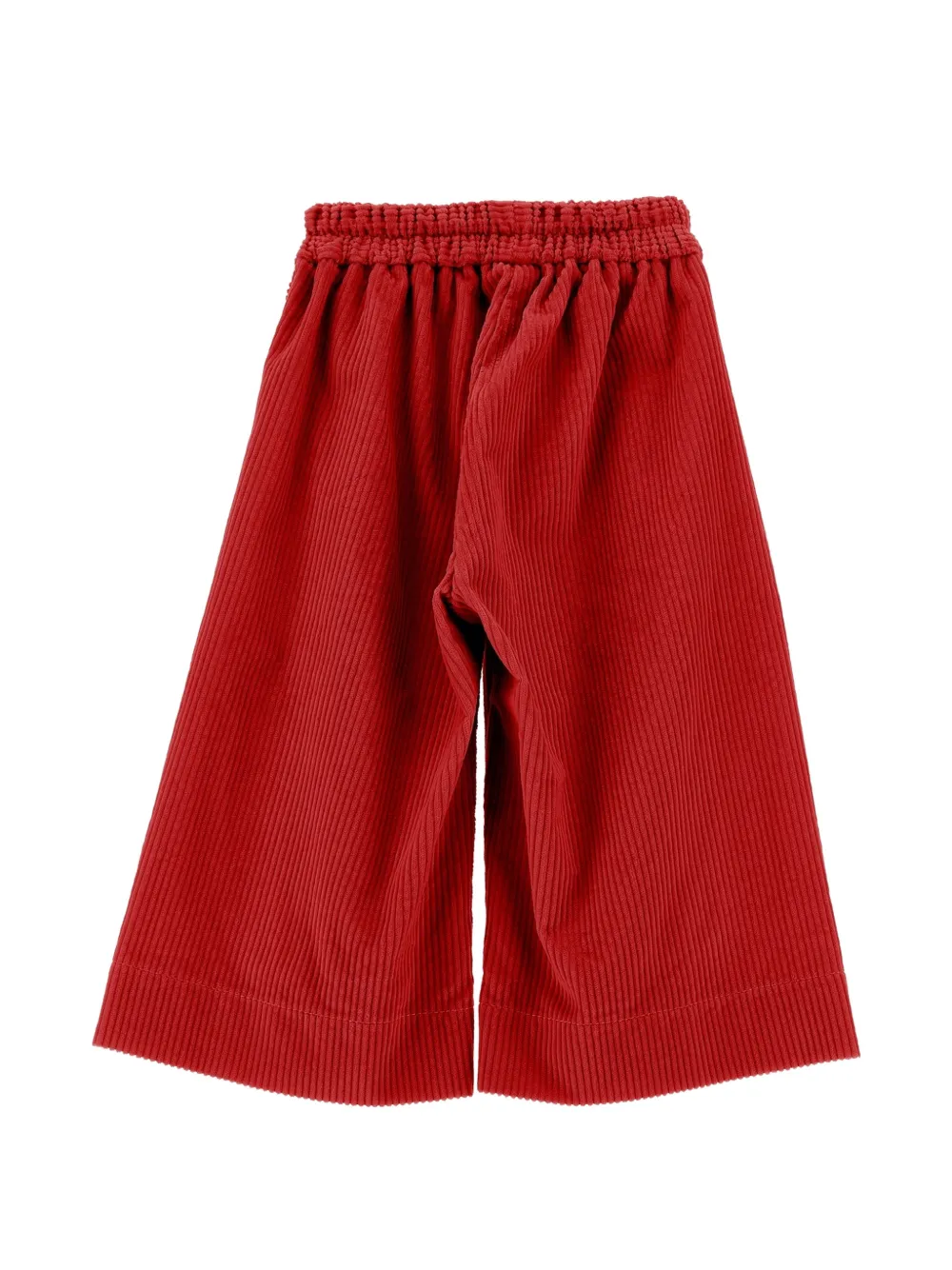 Monnalisa Ribfluwelen broek met ruches Rood