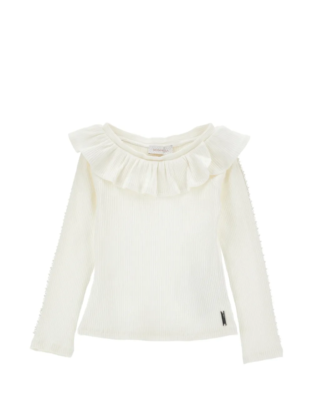 Monnalisa T-shirt con decorazione - Toni neutri