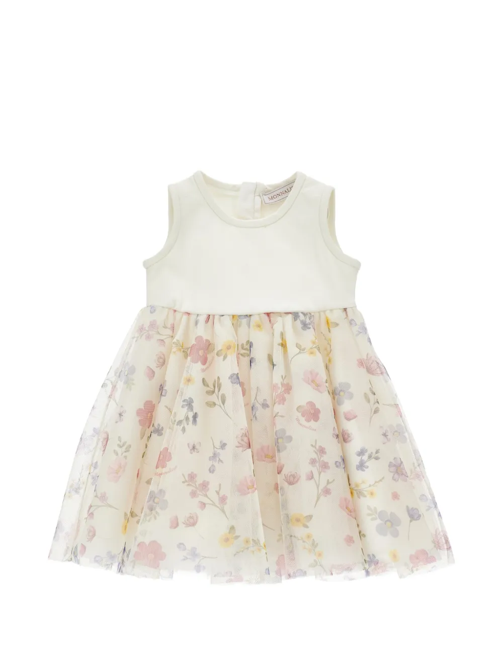 Monnalisa 2-in-1 jurk met bloemenprint Beige