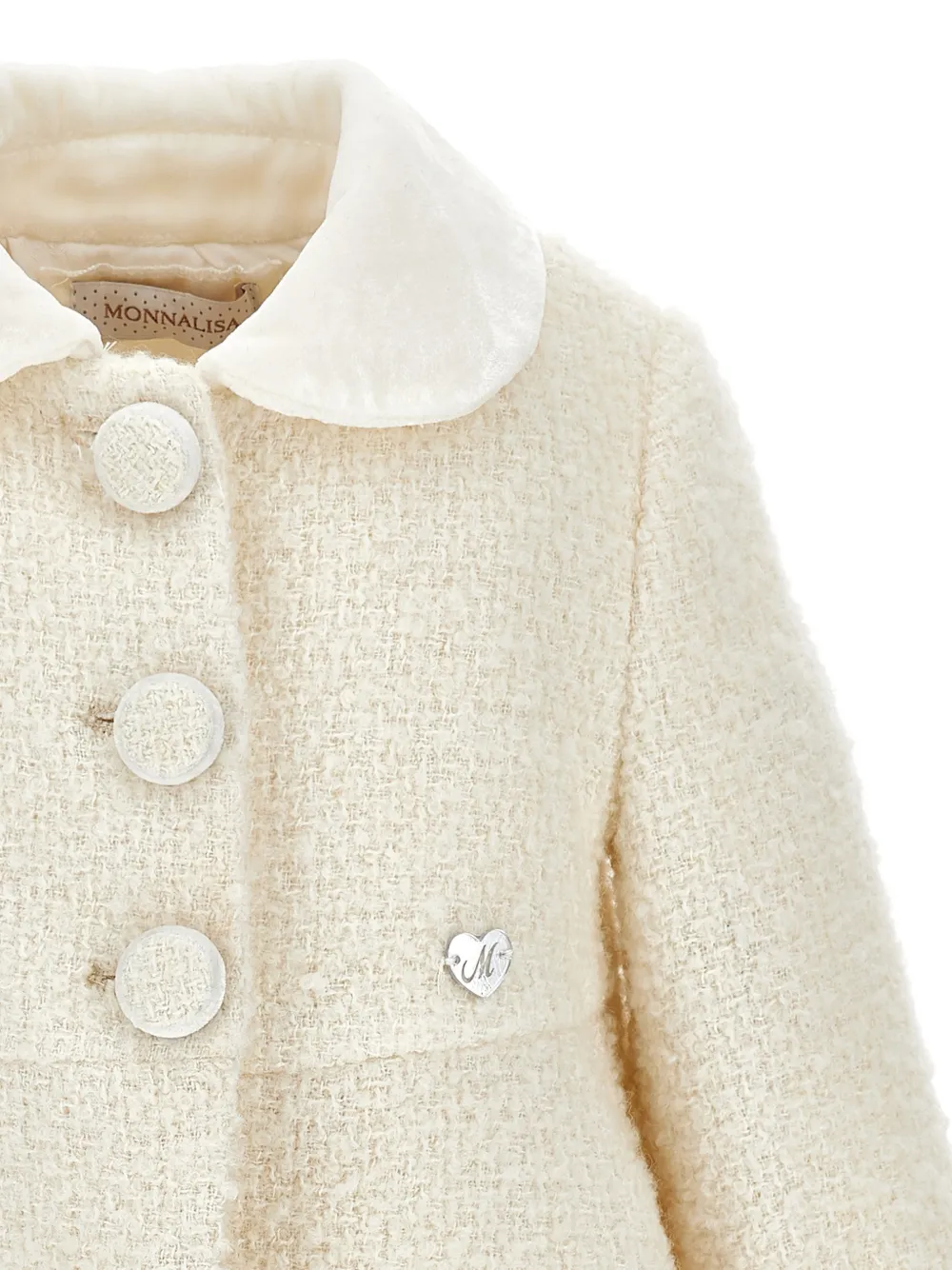Monnalisa Bouclé jas Beige