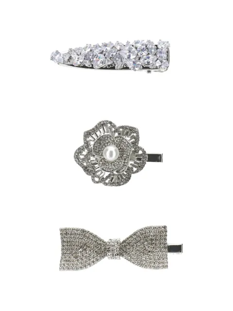 Monnalisa crystal-embellished hair clips