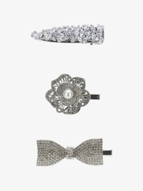 Monnalisa crystal-embellished hair clips