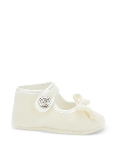 Monnalisa bow-detail crystal-embellished ballet flats