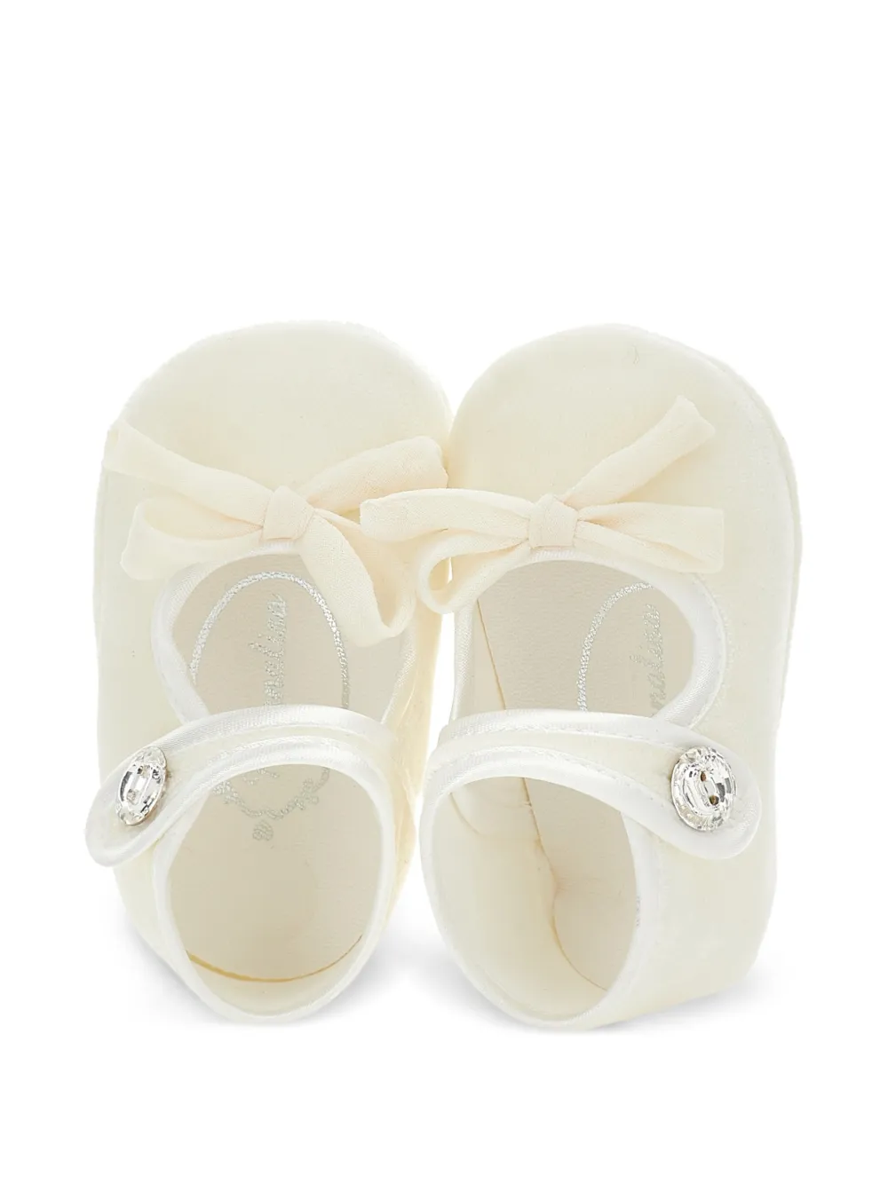 Monnalisa Ballerina's verfraaid met kristallen en strikdetail Beige