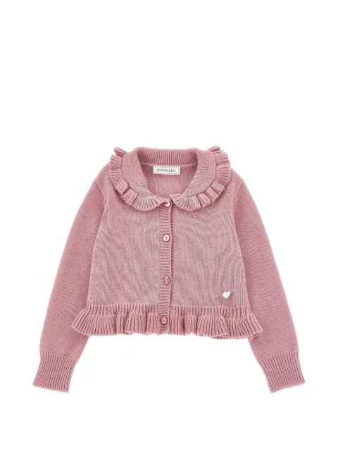 Monnalisa ruffled-collar cardigan