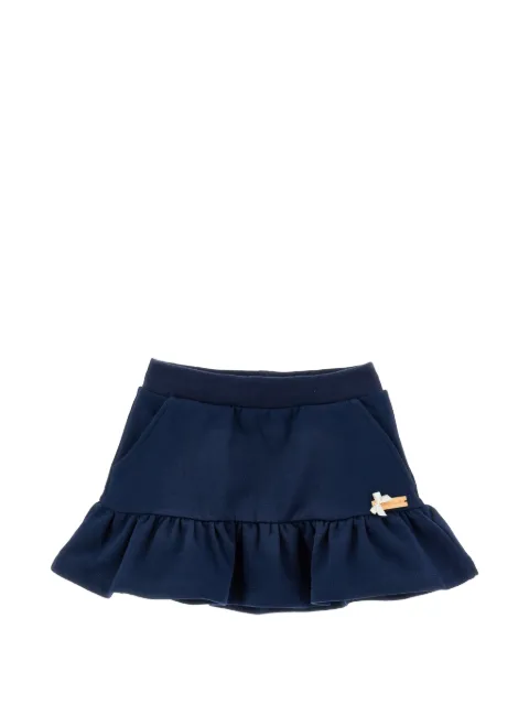 Monnalisa ruffled bow-detail skirt