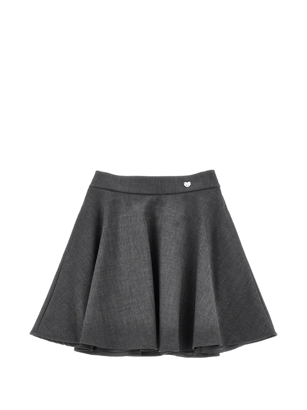 Monnalisa Gonna svasata con applicazione logo - Grigio