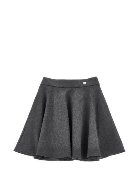 Monnalisa logo-plaque flared skirt