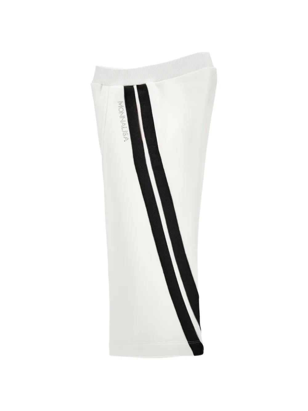 Monnalisa Trainingsbroek met zijstreep en logo van stras Wit