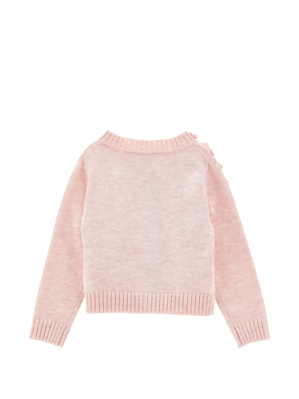 Monnalisa Vest met bloemen-applicatie Roze