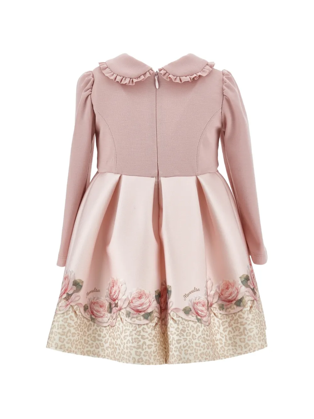 Monnalisa Jurk met luipaardprint en bloemenprint Roze