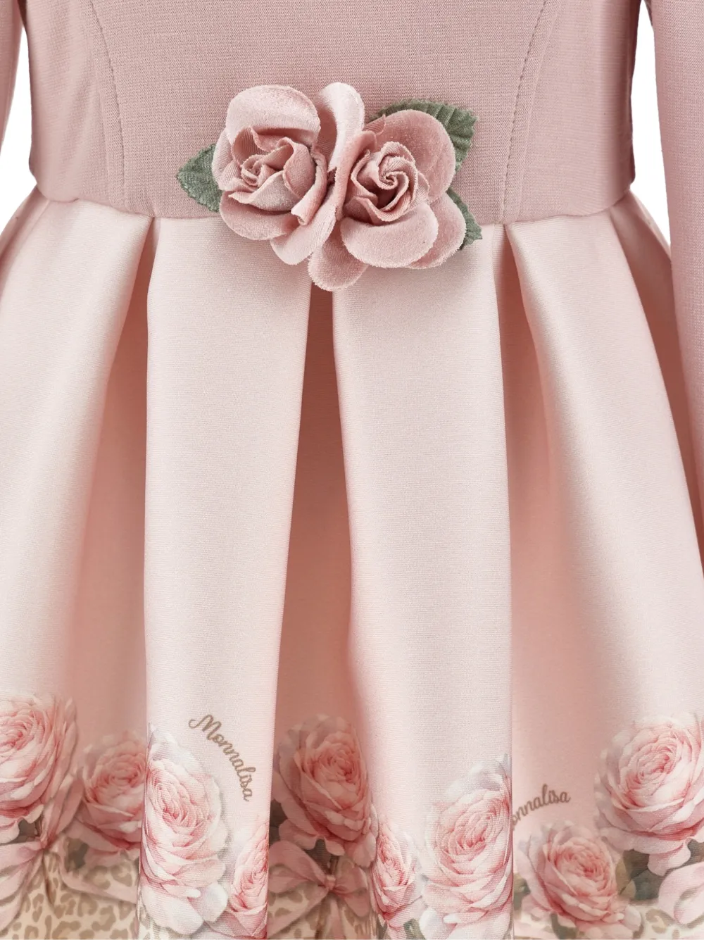 Monnalisa Jurk met luipaardprint en bloemenprint Roze