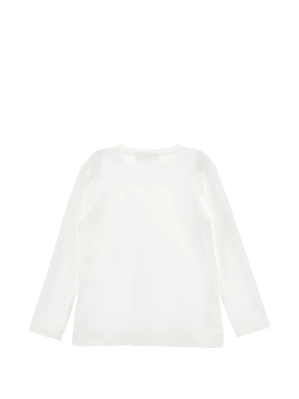 Monnalisa T-shirt met bloemenpatch Wit