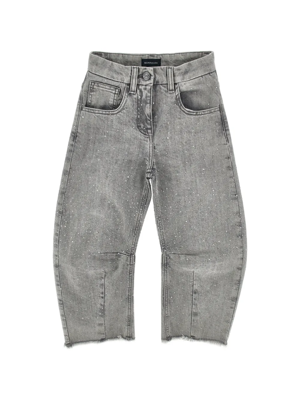 Monnalisa Jeans con strass - Grigio