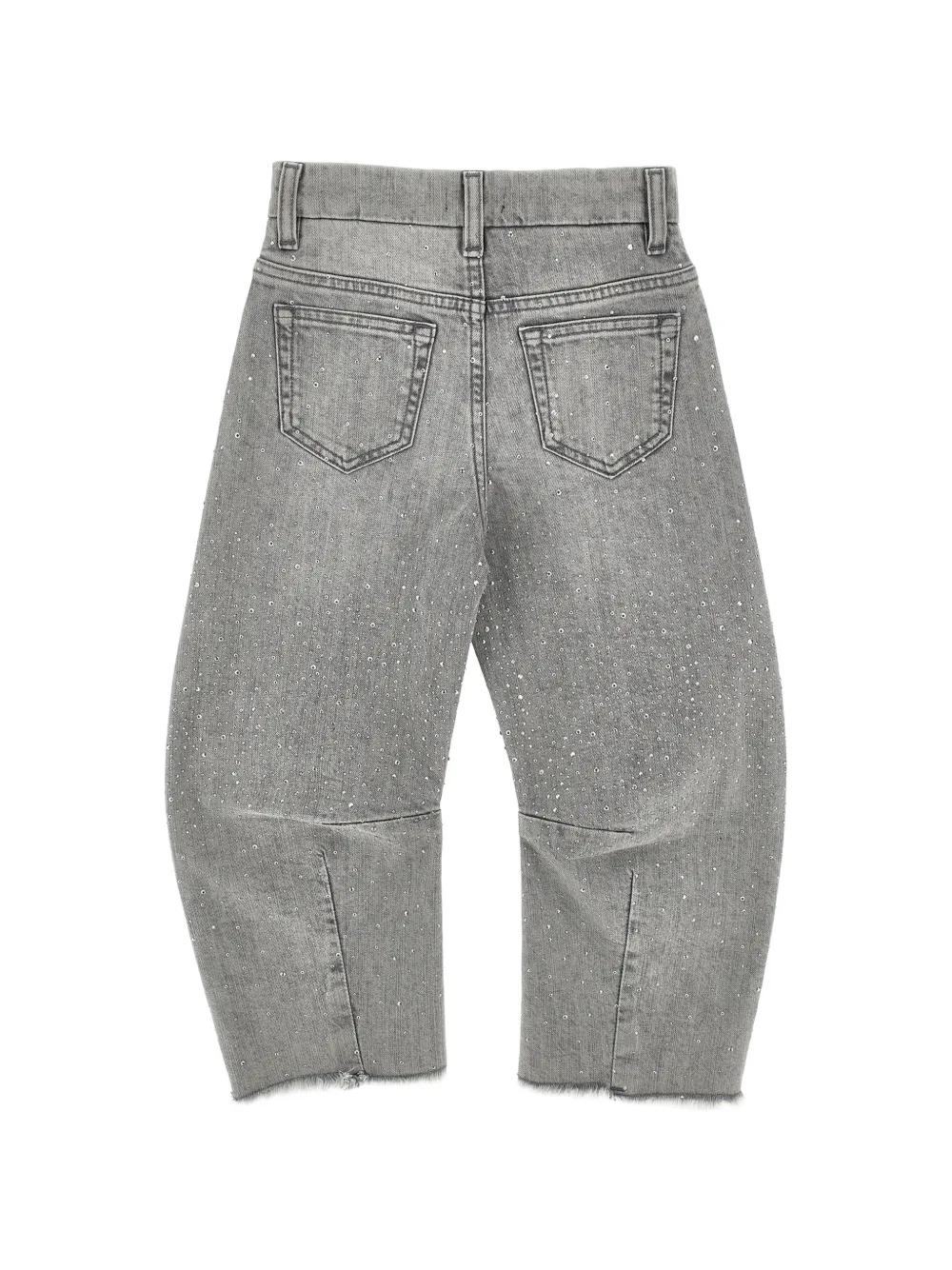 Monnalisa Jeans verfraaid met stras Grijs