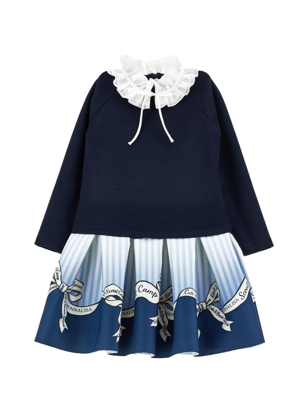 Monnalisa Abito con ruches - Blu