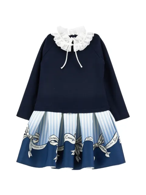 Monnalisa Vestido com babados na gola