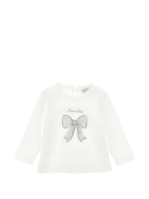 Monnalisa t-shirt à ornements strassés