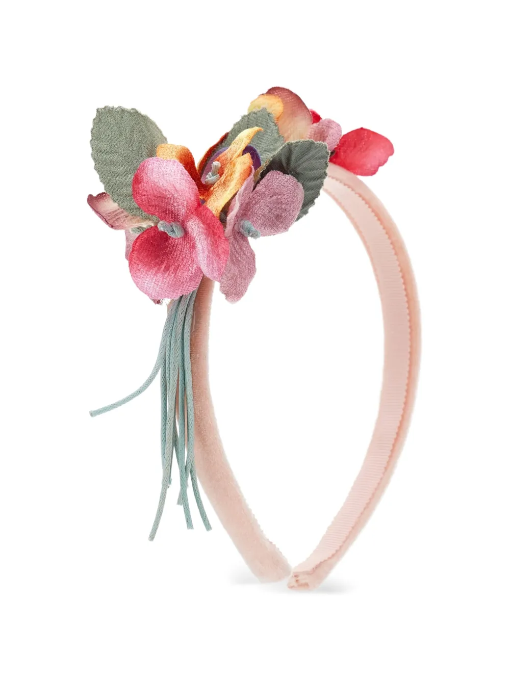 Monnalisa Haarband verfraaid met bloemen Roze