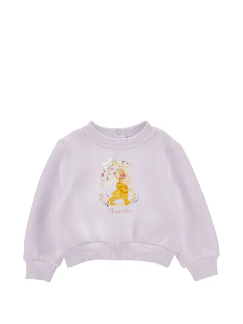 Monnalisa graphic-print bow-detail sweatshirt