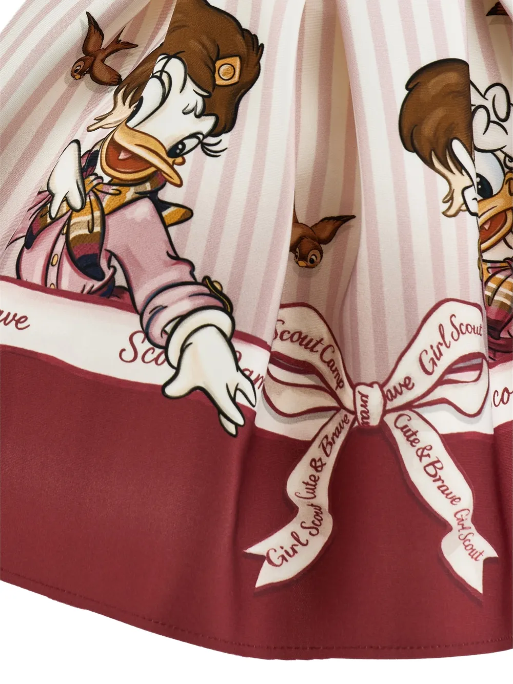 Monnalisa Jurk met ruchekraag met print Rood