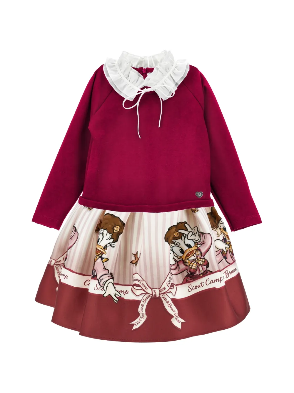Monnalisa Abito con stampa grafica - Rosso