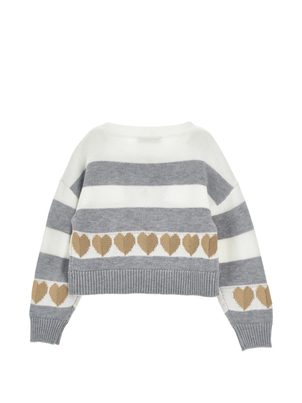 Monnalisa Teddy Bear gestreepte trui Wit