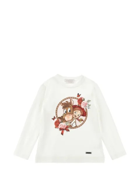 Monnalisa graphic-print long-sleeve T-shirt