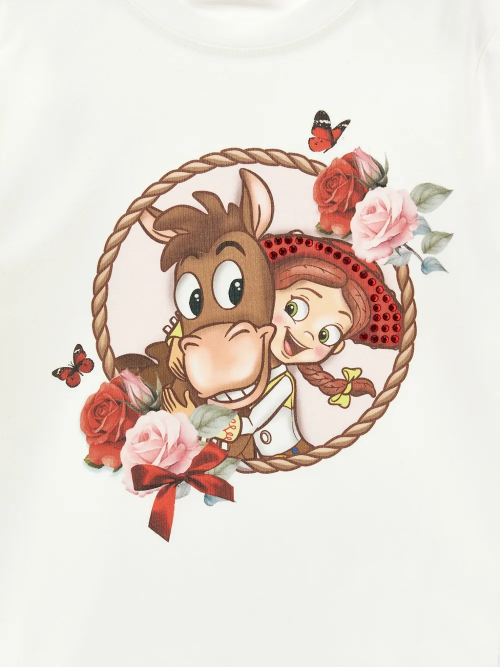 Monnalisa T-shirt met grafische print Wit