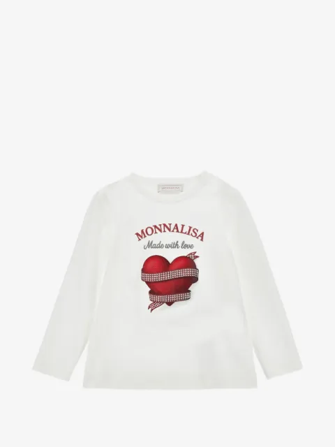 Monnalisa playera con corazón estampado