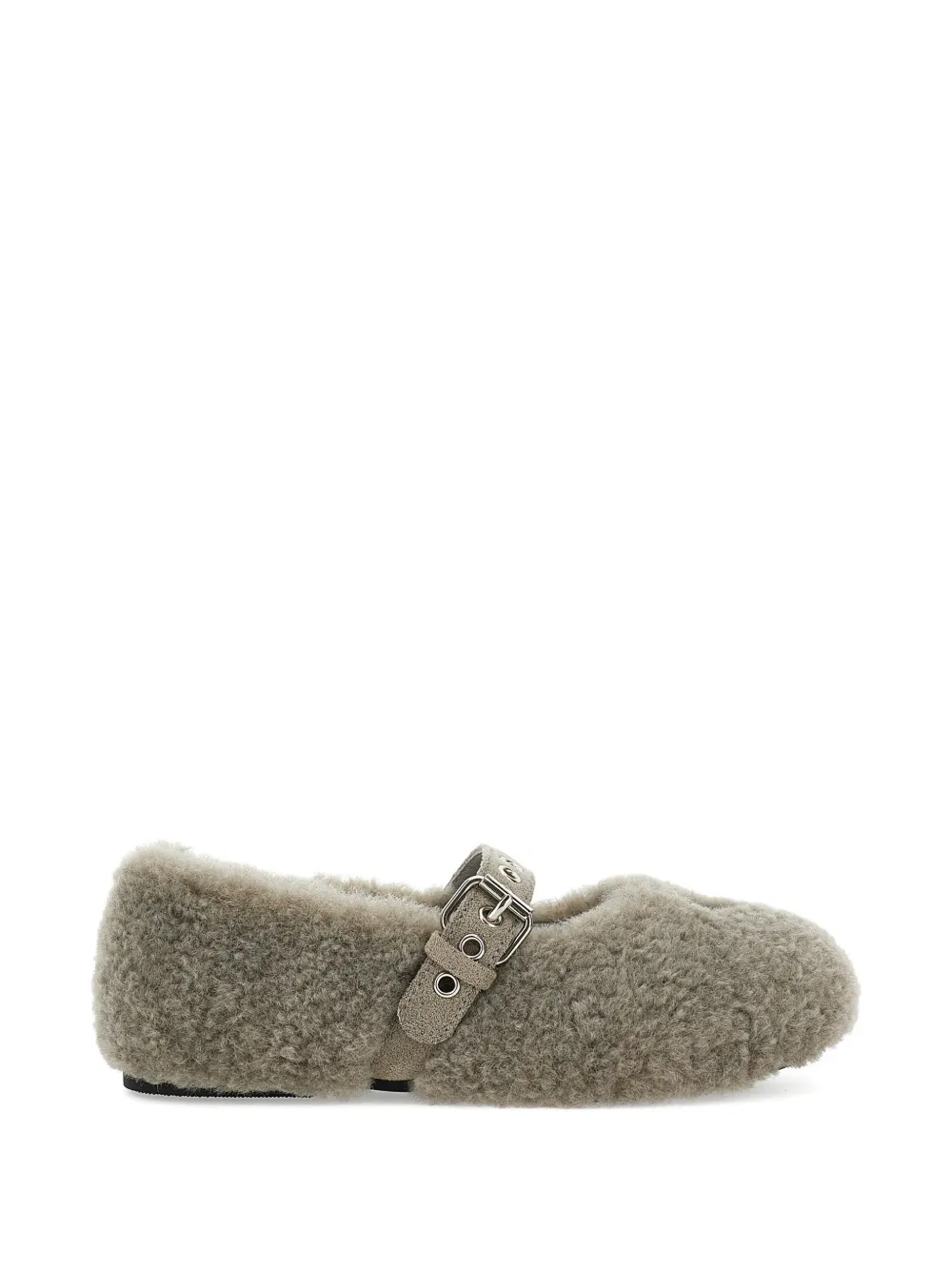 Monnalisa Lammy ballerina's met gespsluiting Grijs