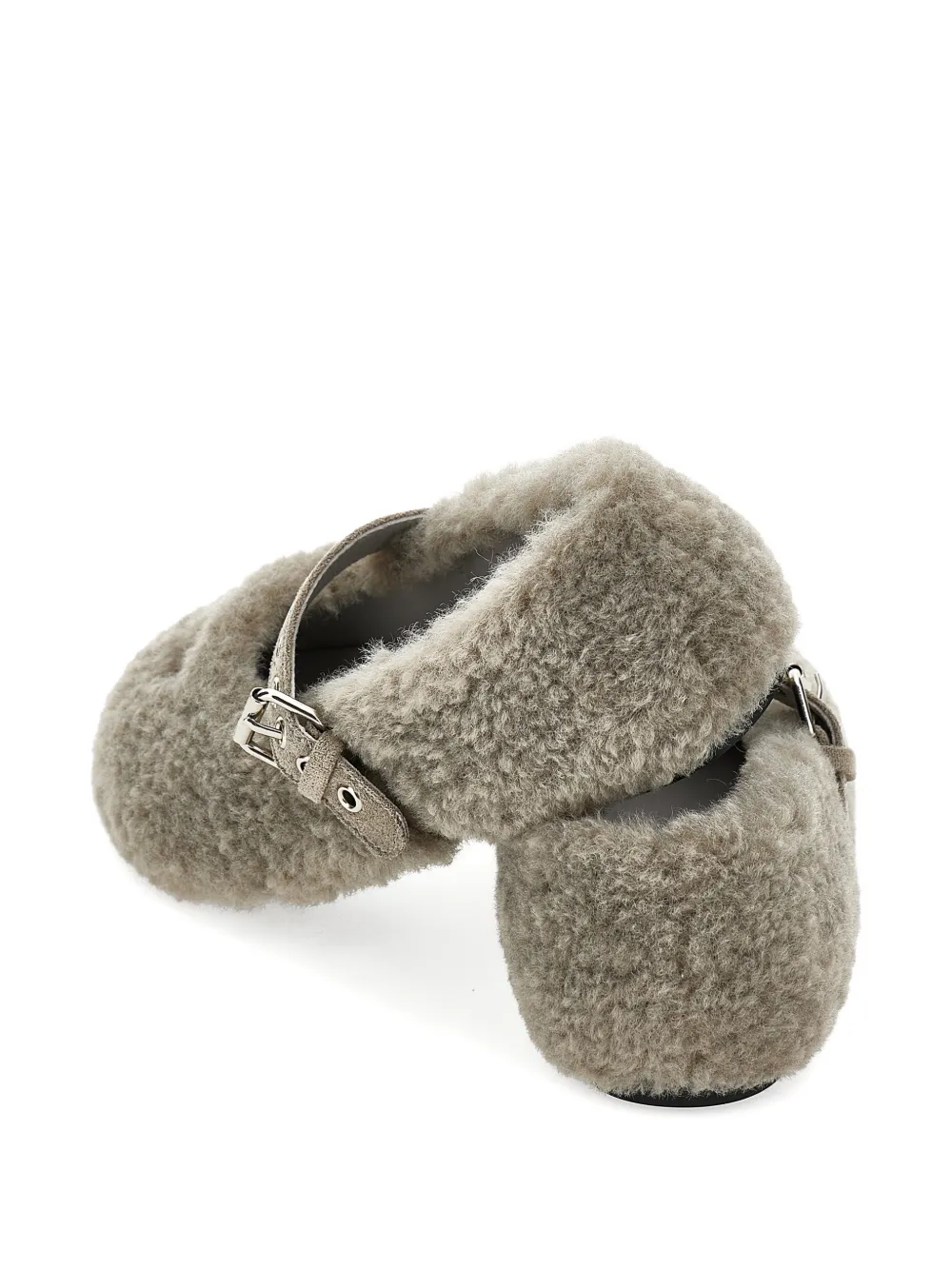 Monnalisa Lammy ballerina's met gespsluiting Grijs