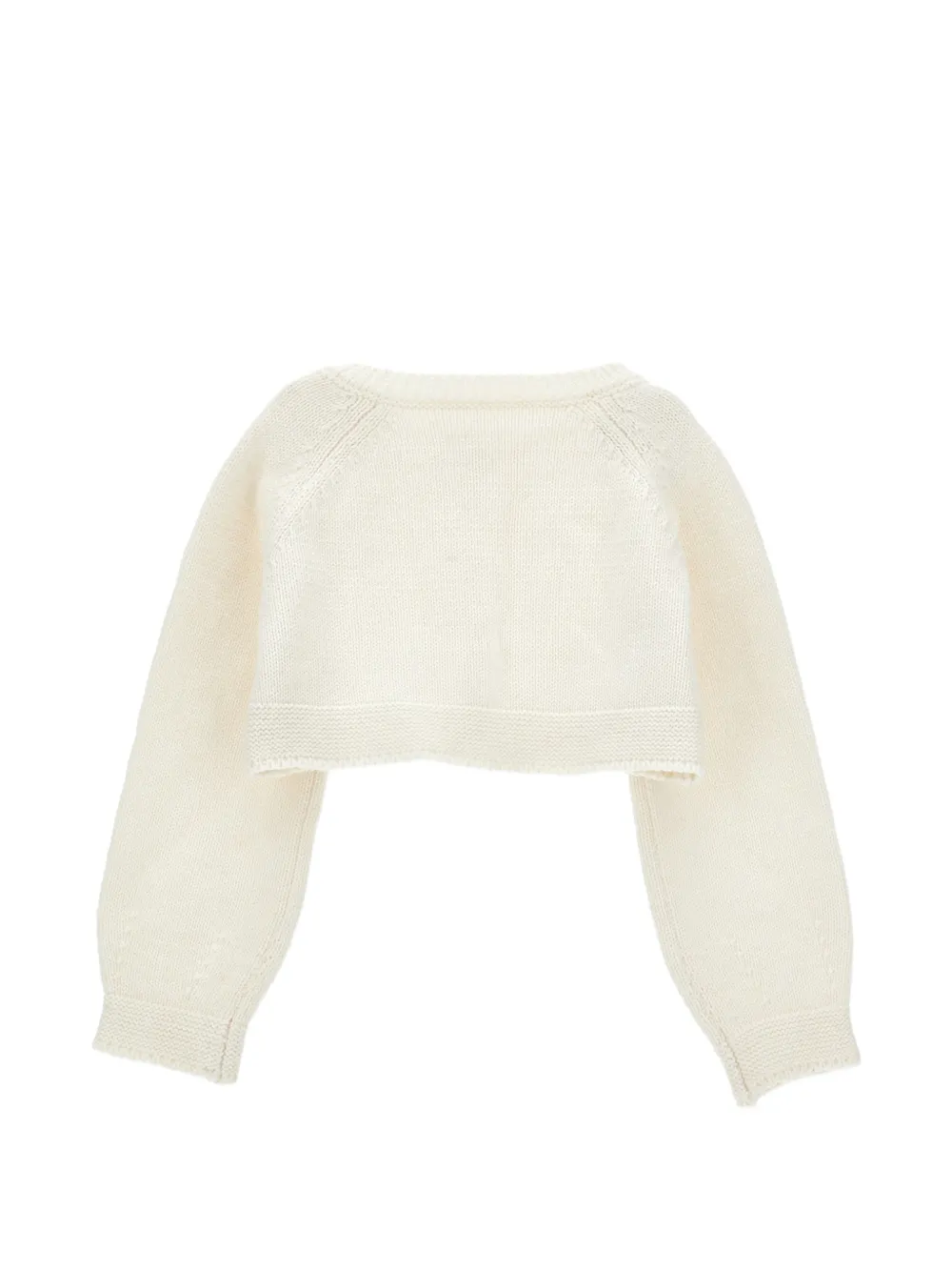 Monnalisa Vest met strik-detail en logo van stras Wit