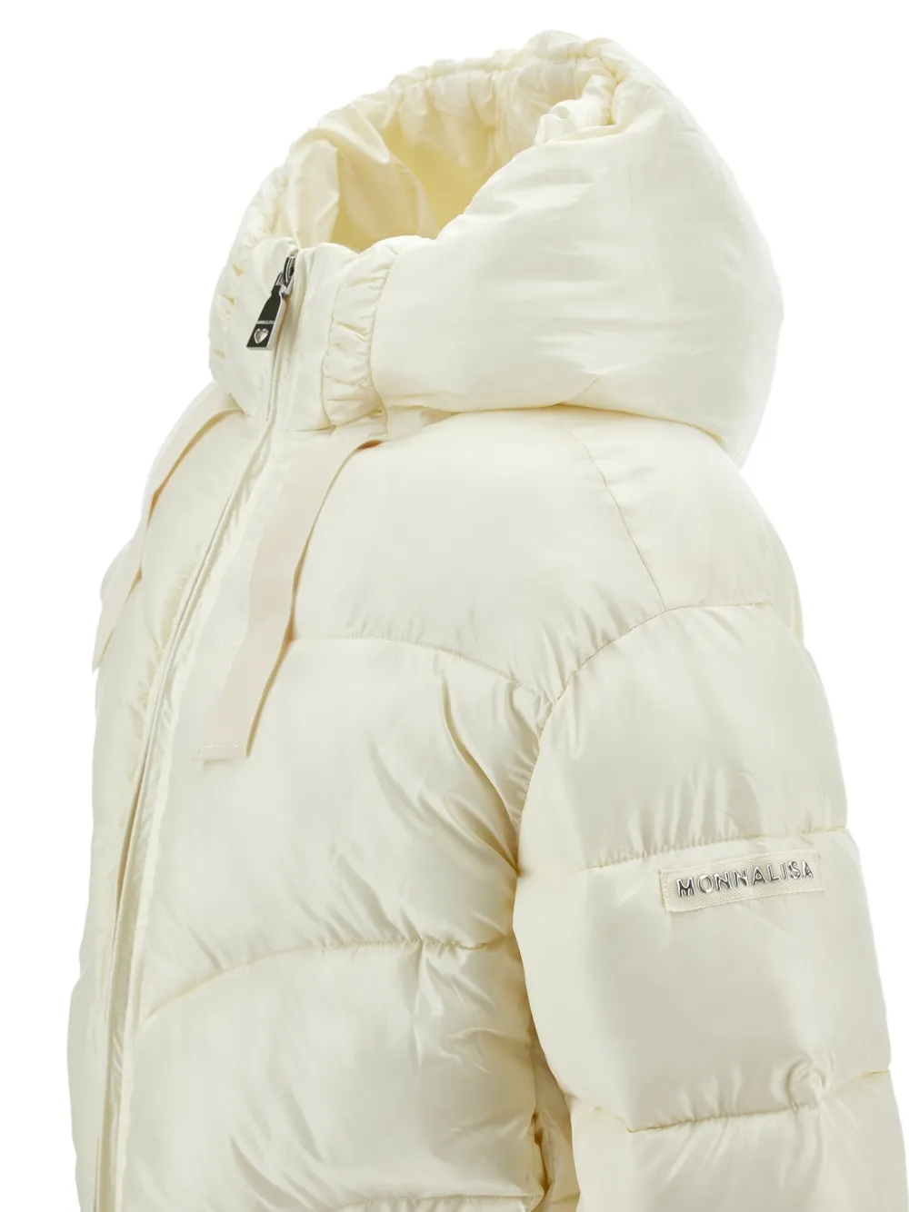 Monnalisa Jack met capuchon en chevron-patroon Beige