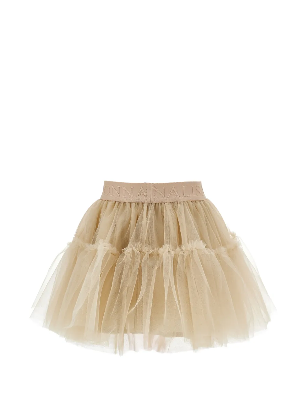 Monnalisa Tulen rok met ruches Beige