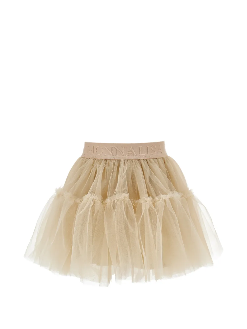 Monnalisa Gonna con ruches in tulle - Toni neutri