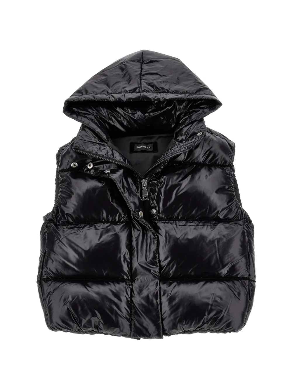 Monnalisa Bodywarmer met capuchon Zwart