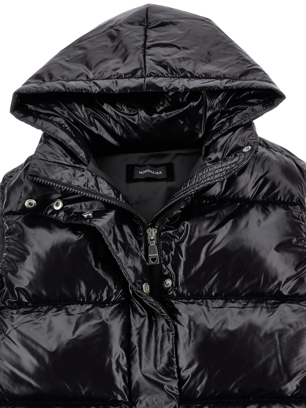 Monnalisa Bodywarmer met capuchon Zwart