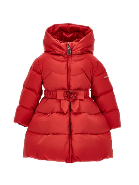 Monnalisa belted hooded coat