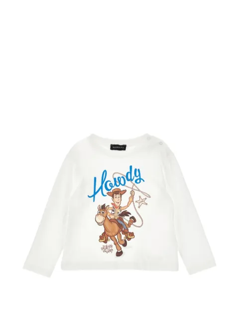 Monnalisa playera manga larga con estampado gráfico