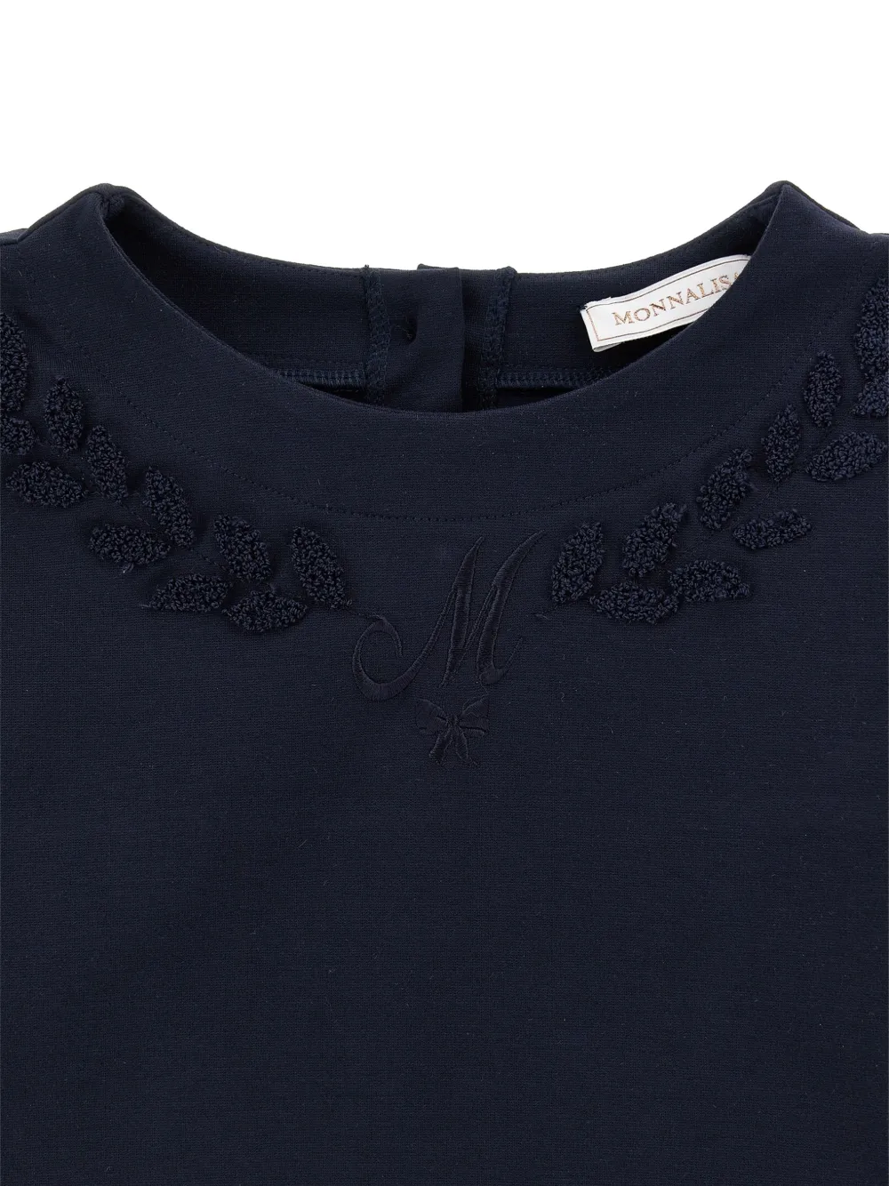 Monnalisa Sweater met borduurwerk Blauw