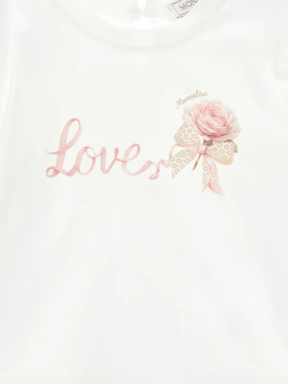 Monnalisa T-shirt met grafische print Wit