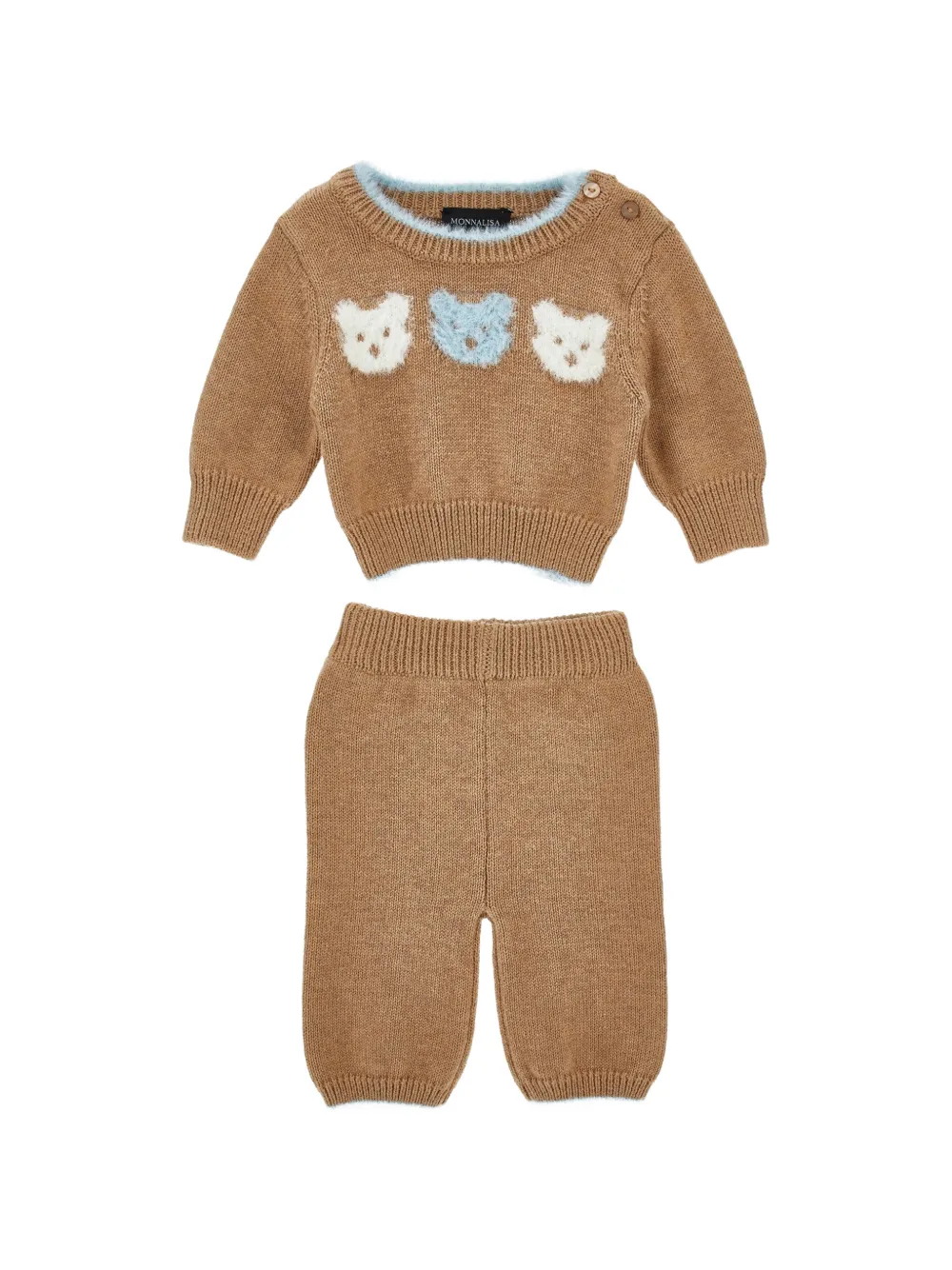 Monnalisa Set con pantaloni Teddy Bear - Toni neutri