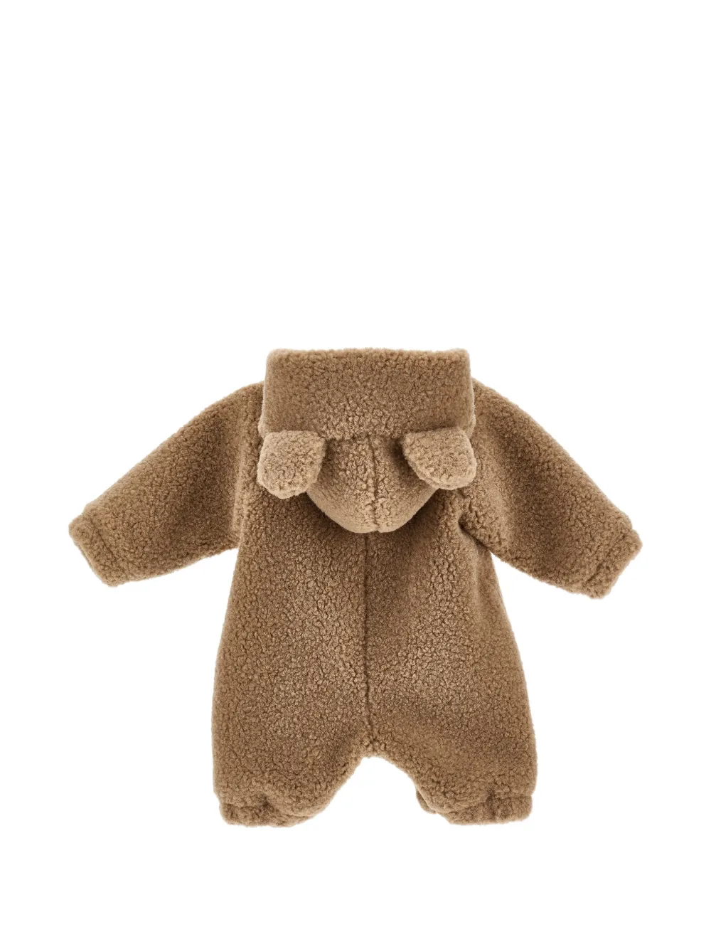 Monnalisa Jumpsuit met capuchon en oordetail Bruin