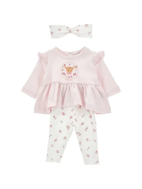 Monnalisa set de pantalones con estampado floral (set de tres piezas)
