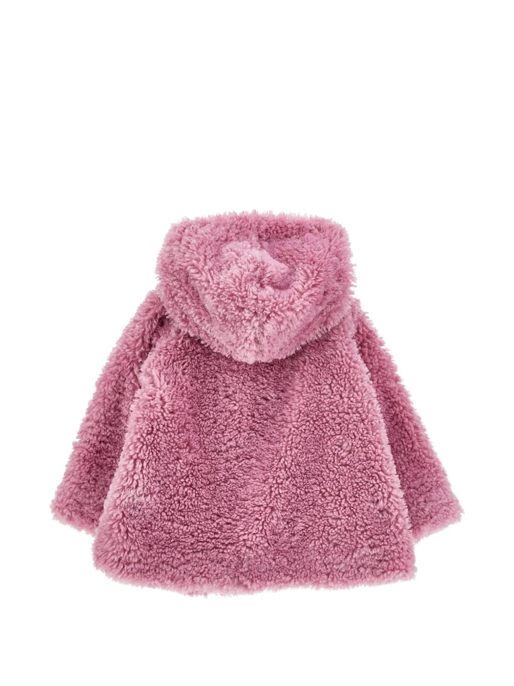 Monnalisa Jas met bloemapplicatie en capuchon Roze