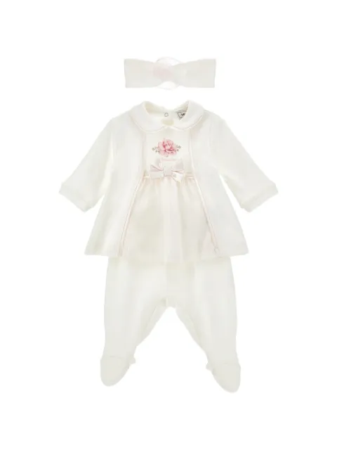Monnalisa bow-detail trousers set (set of three)