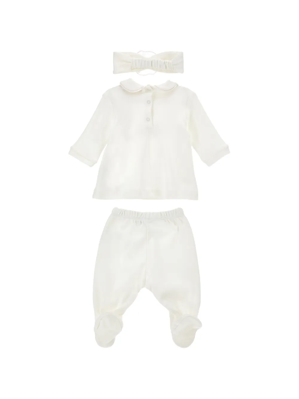 Monnalisa Drie broeken met strikdetail Wit