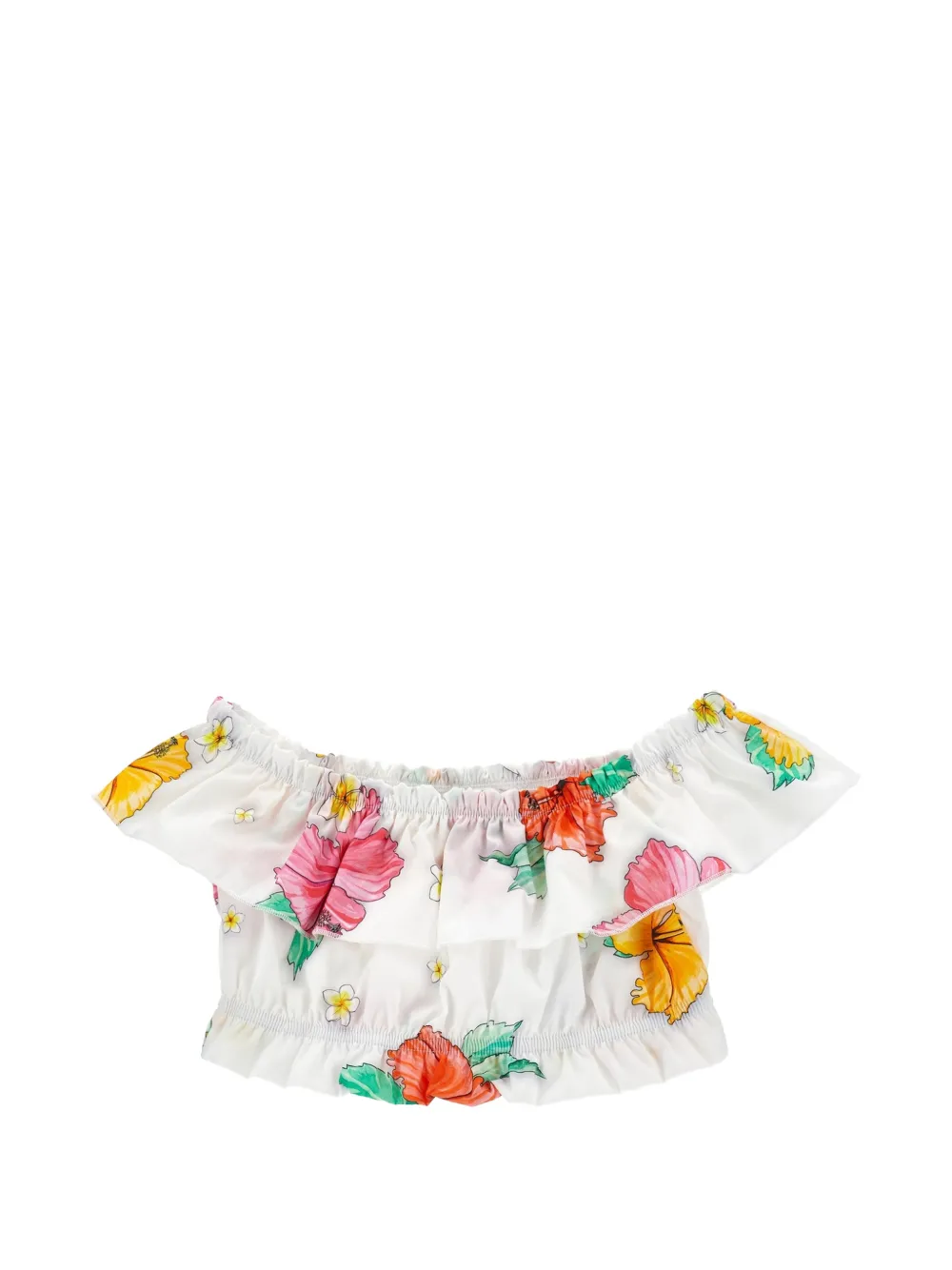 Monnalisa Top met bloemenprint Wit